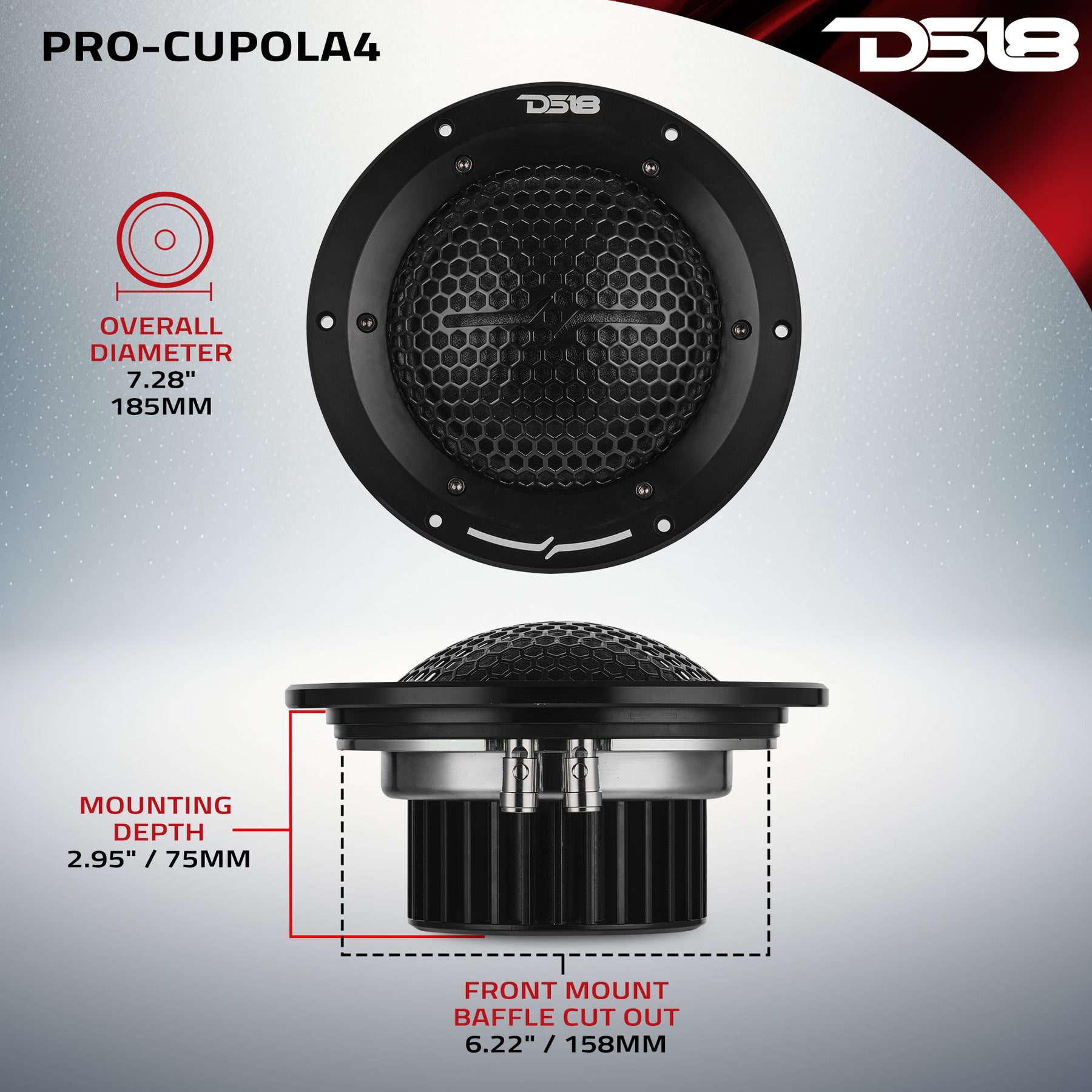 7'' High End Professional Soft Dome Mid Range Loudspeaker with Neodymium Magnet | 400W RMS 4-Ohm