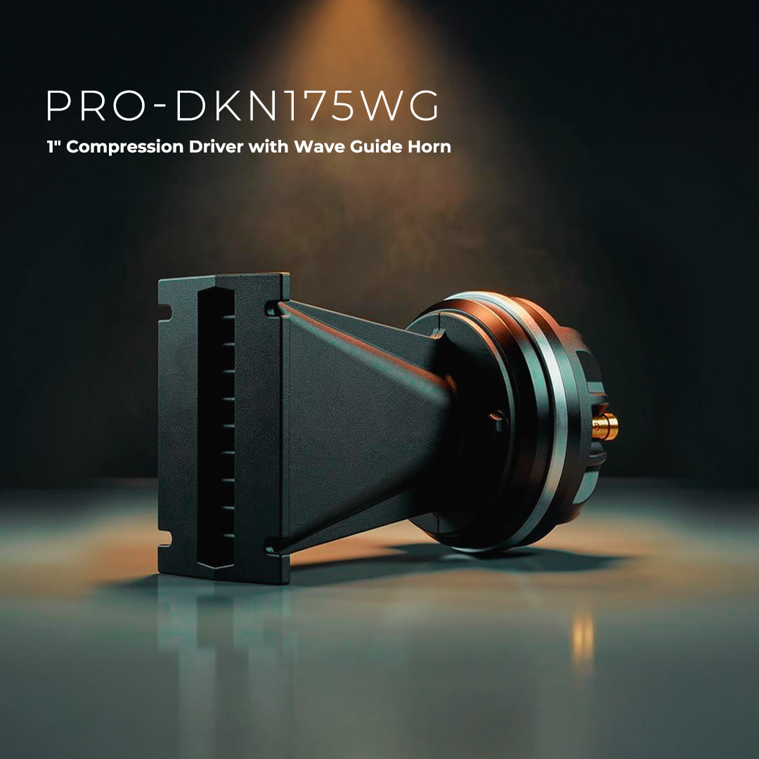 Driver de compresión PRO-DK de 1" con difusor de guía de ondas de 3.5" x 4.4" | Pico de 360W y 8 ohmios, Imán de neodimio