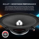 PRO 5x7" Neodymium Full-Range Bullet Loudspeaker 225 Watts Rms 4-Ohm