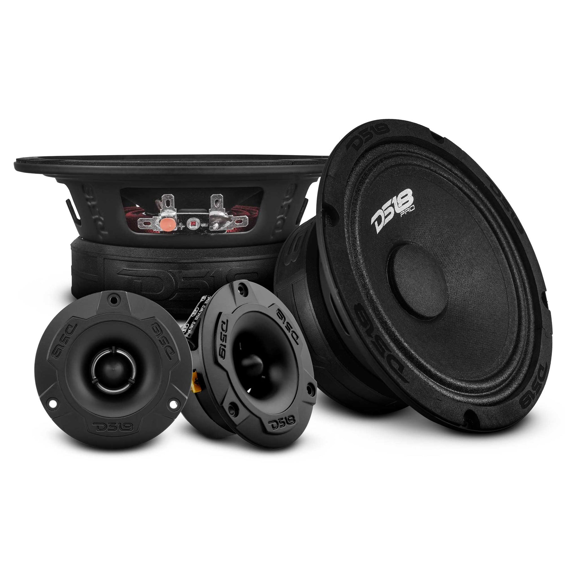 DS18 High Wattage Mid and High Range Package Extremely Loud PRO