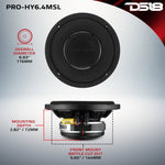 PRO 6.5" Shallow Coaxial Hybrid Mid-Range Loudspeaker with Built-in Driver | 150W RMS 4-Ohm