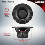 PRO 8" Coaxial Hybrid Mid-Range Water resistant Cone Loudspeaker with Built-in Driver 250 Watts Rms 4-Ohm