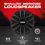 6.5” Ultra Slim Mid-Range Loudspeaker with Neodymium Magnet | 120W RMS 4-Ohm