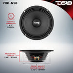 PRO 8" Shallow Neodymium Full-Range Loudspeaker 200 Watts Rms 8-Ohm