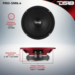 PRO 6.5" Shallow Water-Resistant Mid-Range Loudspeaker | 200W RMS 4-Ohm
