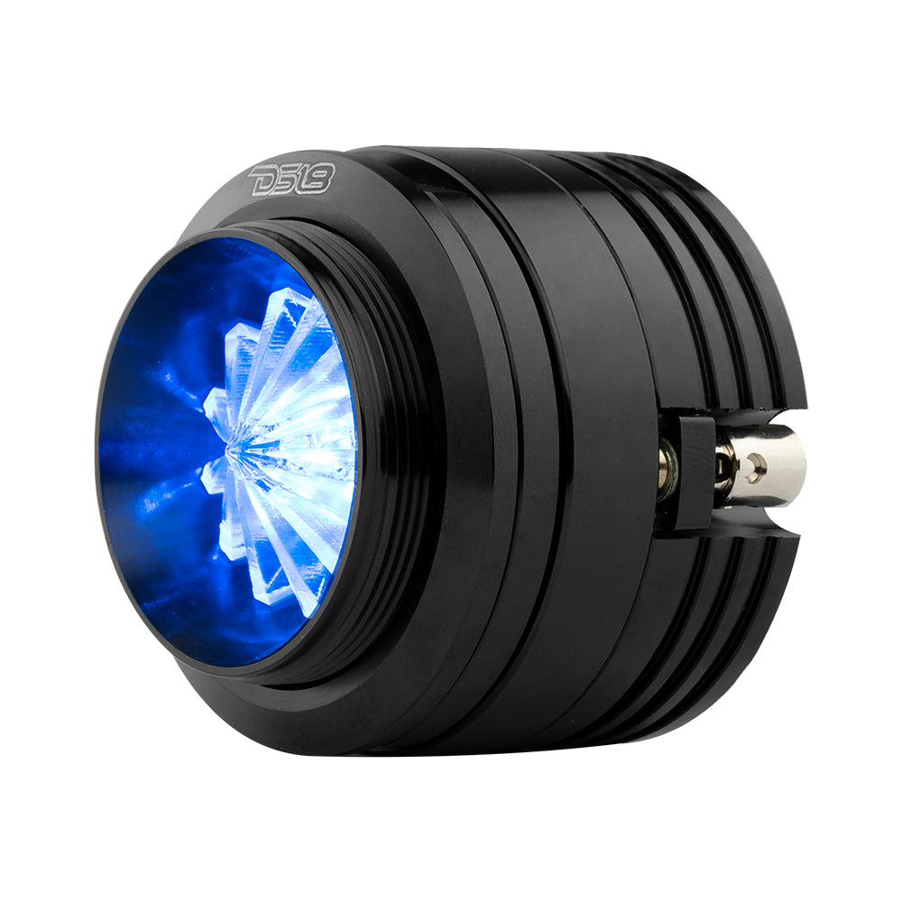 1.6" Shallow High Compression Neodymium Super Bullet Tweeter 140 Watts 1" Polyether Ether Ketone 4-Ohm Vc With RGB LED Lights