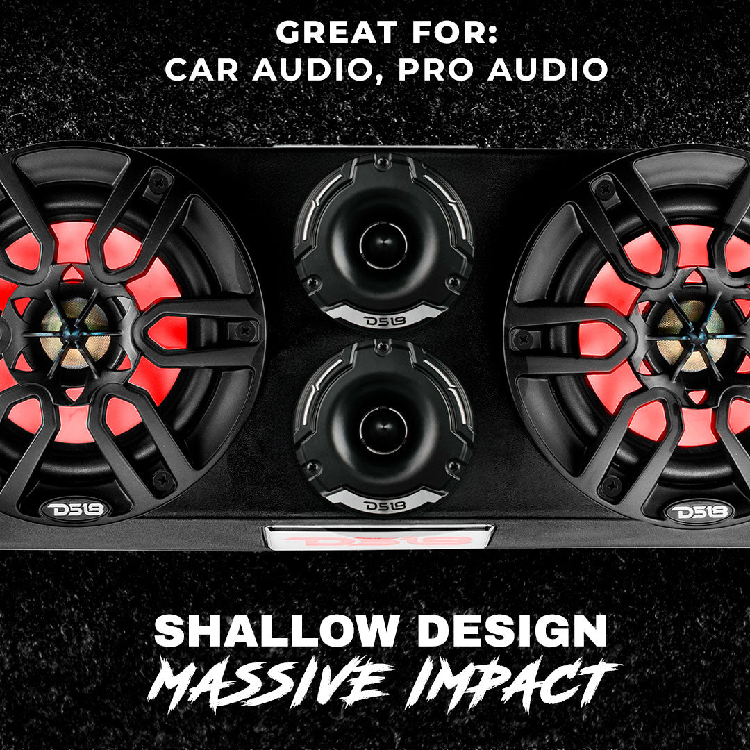 3.8" Shallow-Mount Super Bullet Compression Tweeter with 1" Aluminum Voice Coil | 100 Watts RMS 4-Ohm