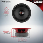 PRO-X 6.5" Mid-Range Loudspeaker 250 Watts Rms 8-Ohm