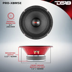 PRO-X 8" Sealed Back Mid-Range Loudspeaker 275 Watts Rms 8-Ohm