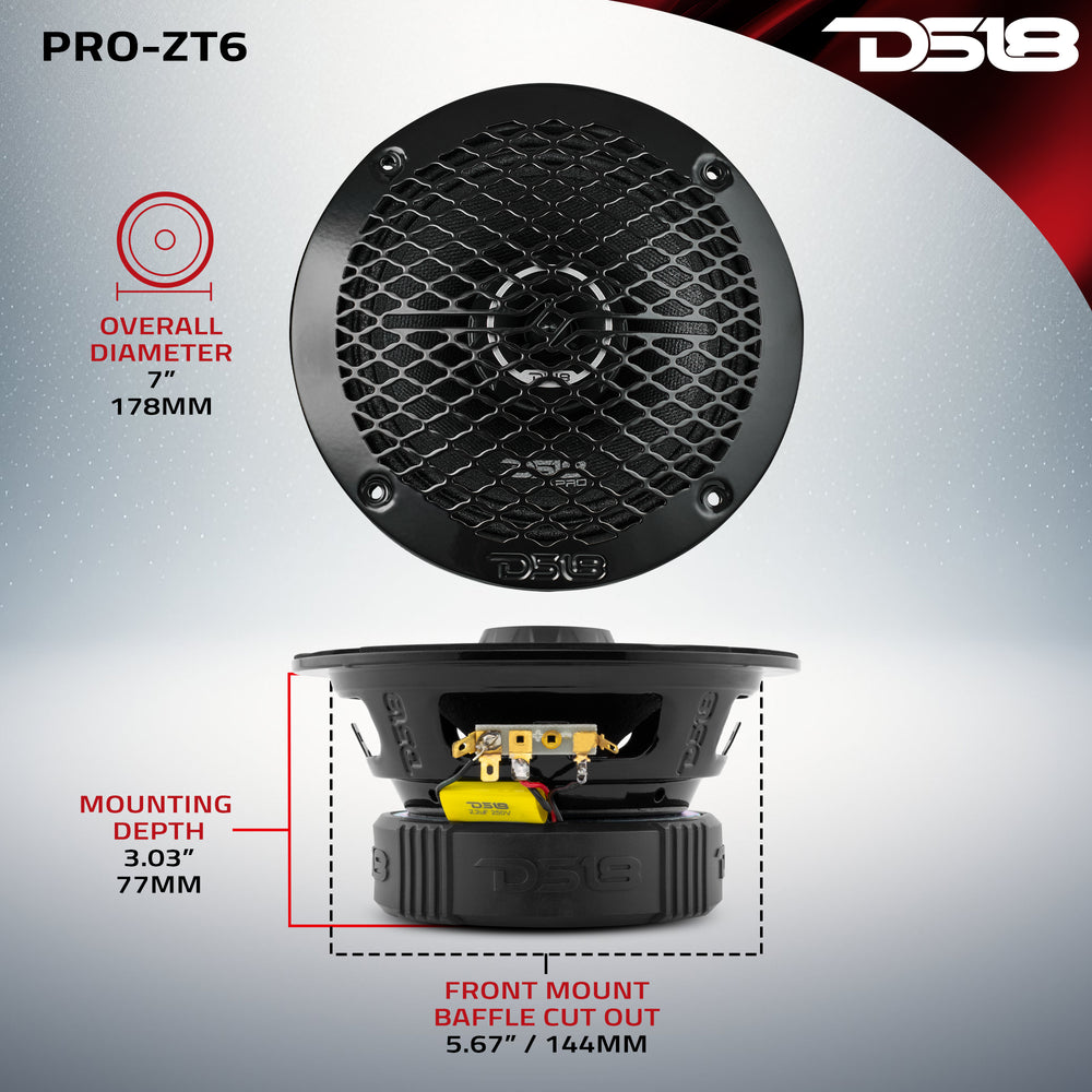 Ds18 Pro Zt6 1 Paar 150 W Auto Hochtöner Lautsprecher 92dB Supe... – Viceal 900 W Auto Midrange Hochtöner