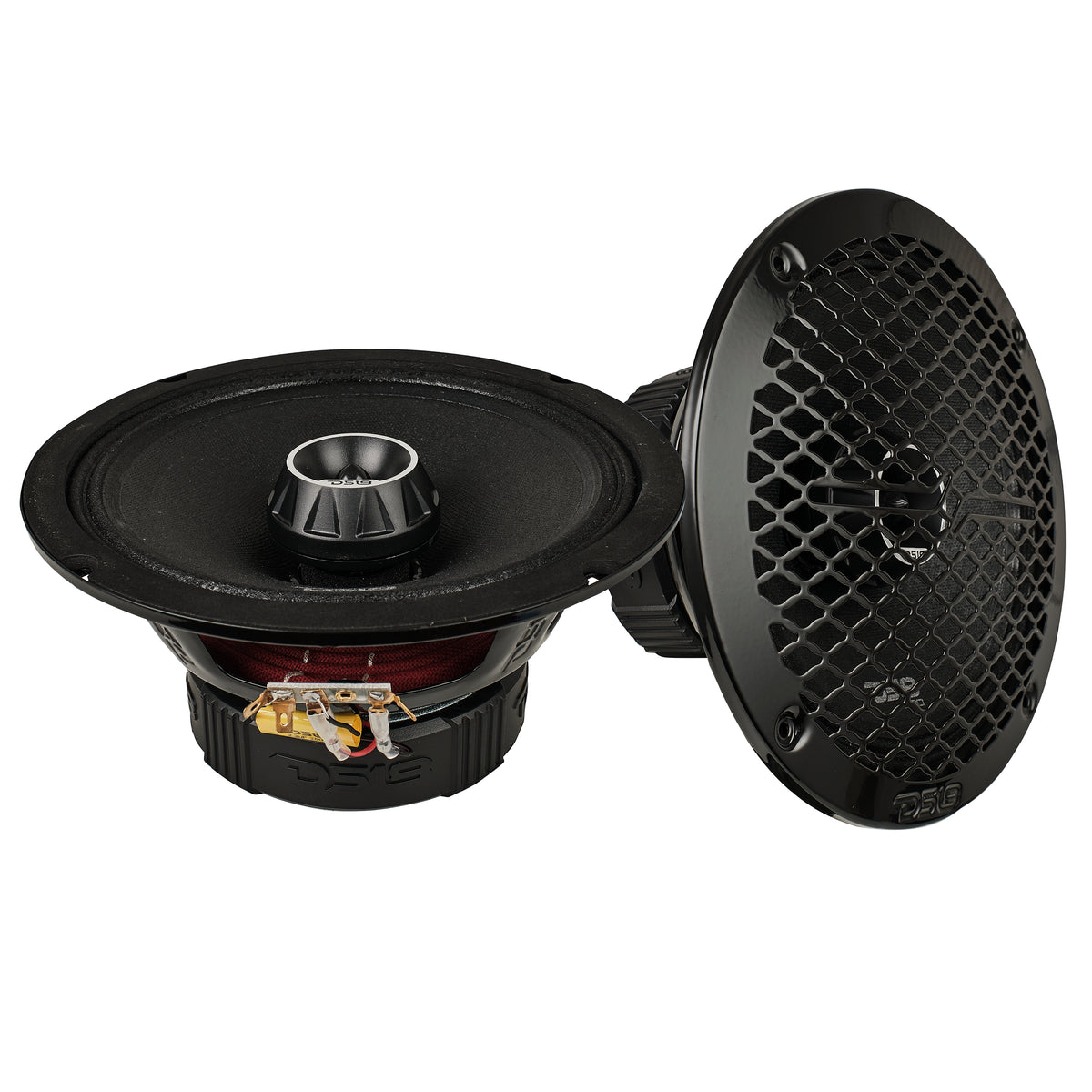 PRO-ZT 8" Coaxial Mid-Range Loudspeaker with Water Resistant Cone Built-in Bullet Tweeter and Grill 275 Watts Rms 4-Ohm