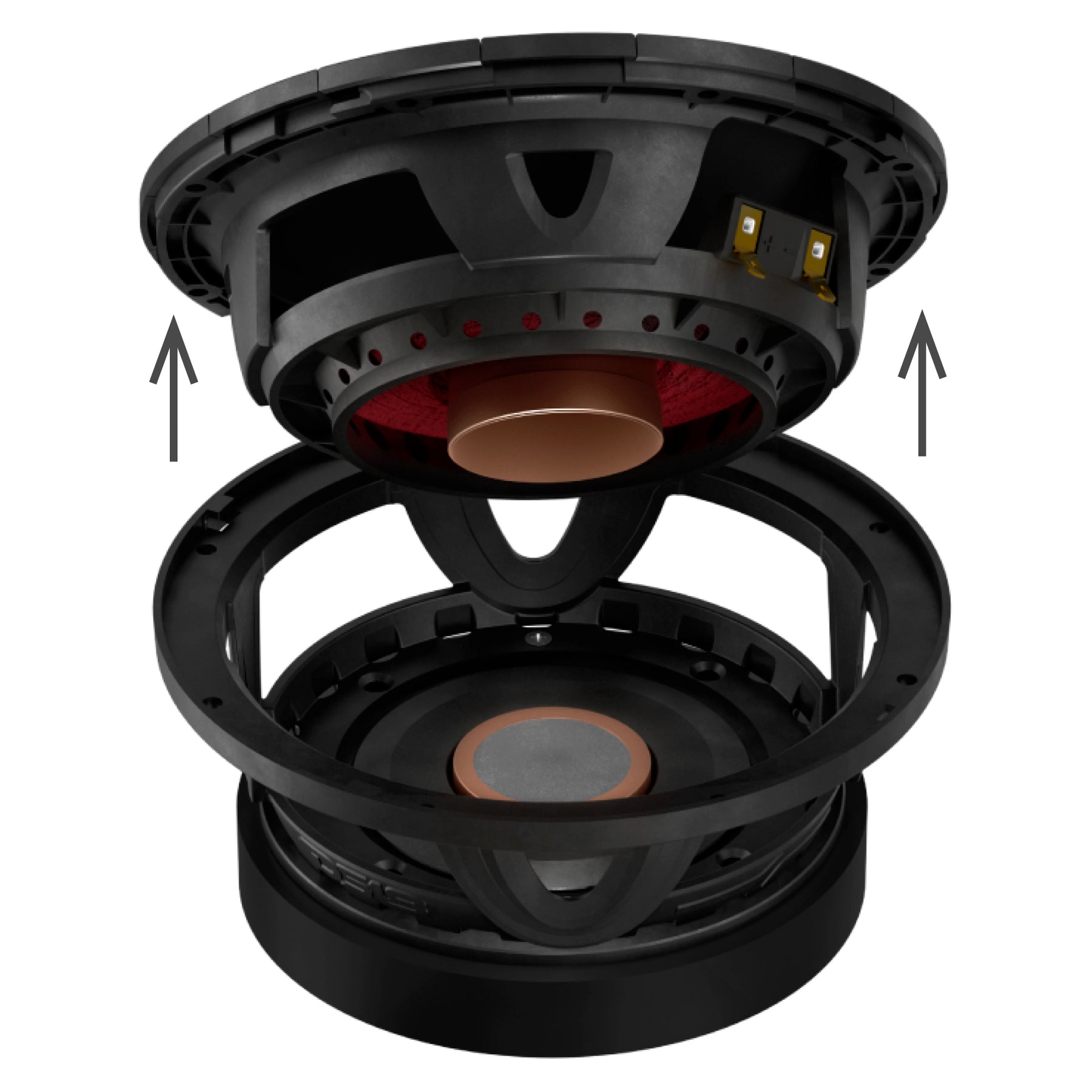 PROJECT360 6.5” High-Sensitivity Mid-High Loudspeaker - 300W RMS 4-Ohm - Rotating Recone Design For Quick Repair