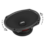 Altavoz de medios/agudos de alta sensibilidad PROJECT360 de 6x9” - 300 W RMS 4 ohmios - Diseño de recono giratorio para una reparación rápida