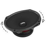 Altavoz de medios/agudos de alta sensibilidad PROJECT360 de 6x9” - 300 W RMS 4 ohmios - Diseño de recono giratorio para una reparación rápida