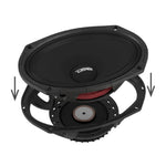 PROJECT360 6x9” High-Sensitivity Mid-High Loudspeaker With Neodymium Magnet - 350W RMS 4-Ohm - Rotating Recone Design For Quick Repair
