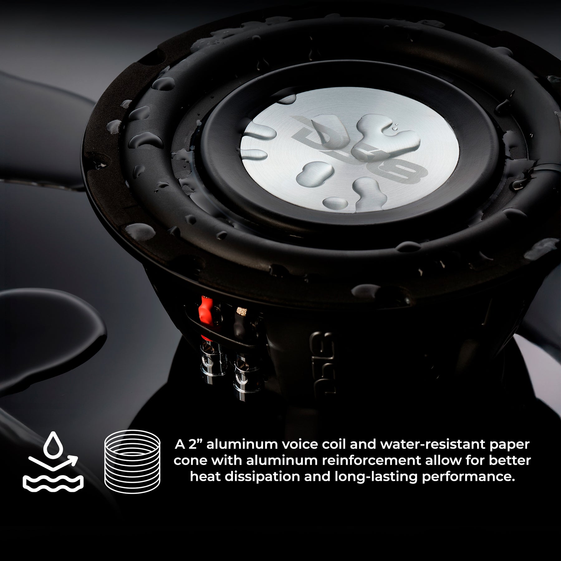 PS Shallow-Mount Water-Resistant 8" Subwoofer | 400W RMS DVC 4-Ohm