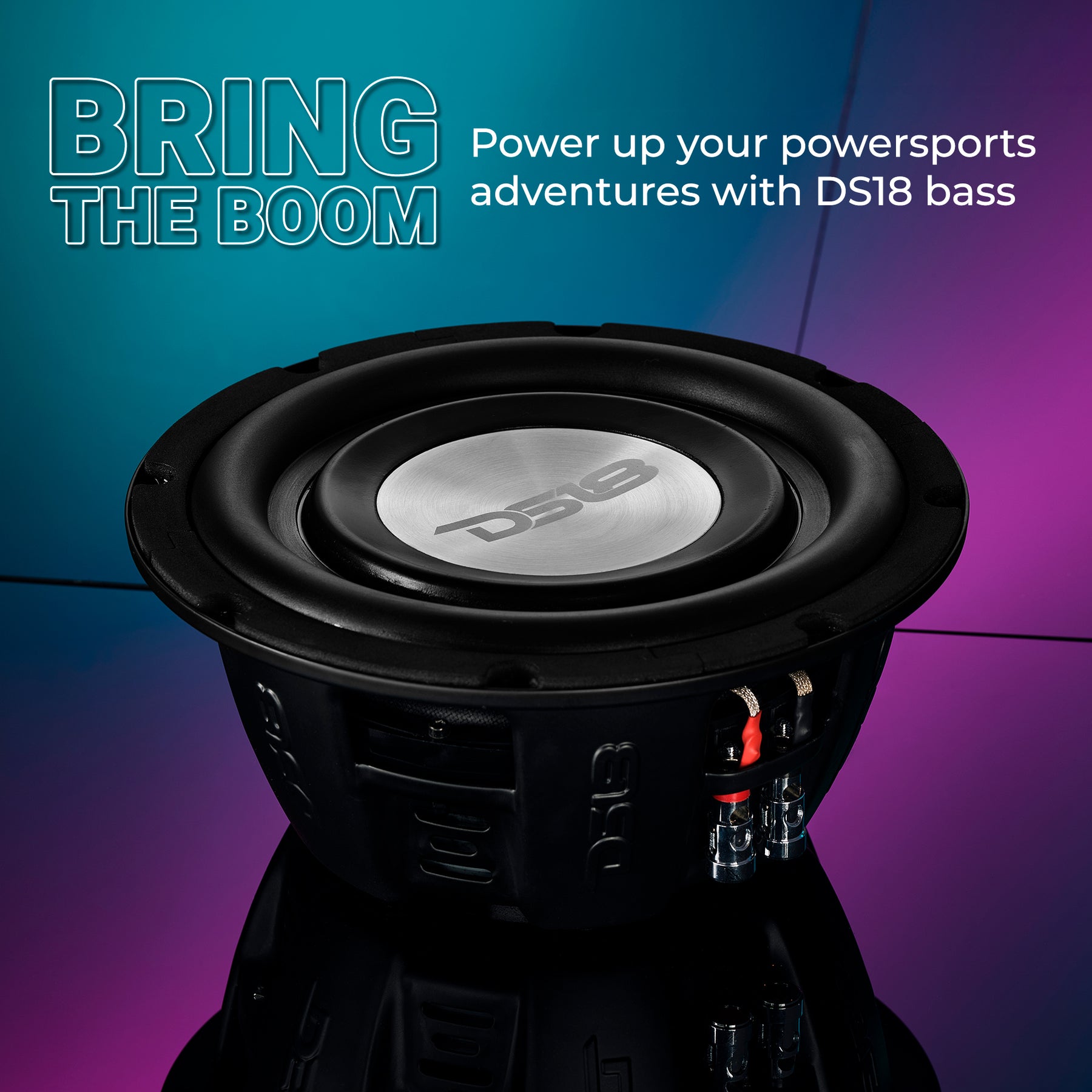PS Shallow-Mount Water-Resistant 8" Subwoofer | 400W RMS DVC 4-Ohm