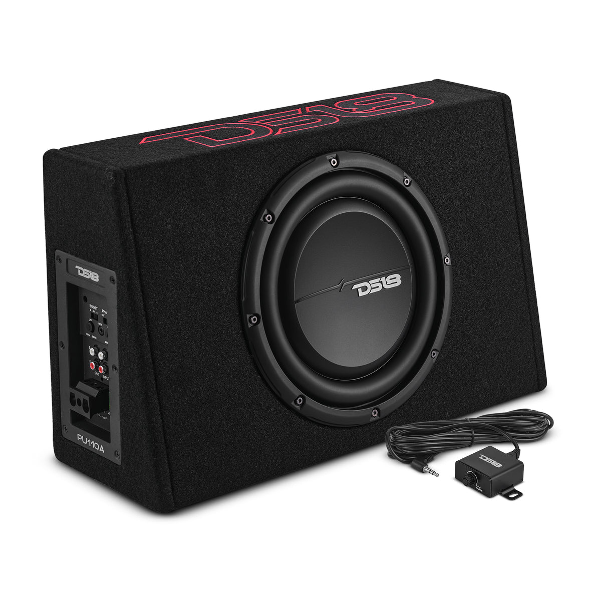 DS18 10” Active Shallow Subwoofer Enclosure for Pickup Trucks