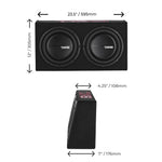 Loaded 10” Subwoofer + Passive Radiator Enclosure for Pickup Trucks