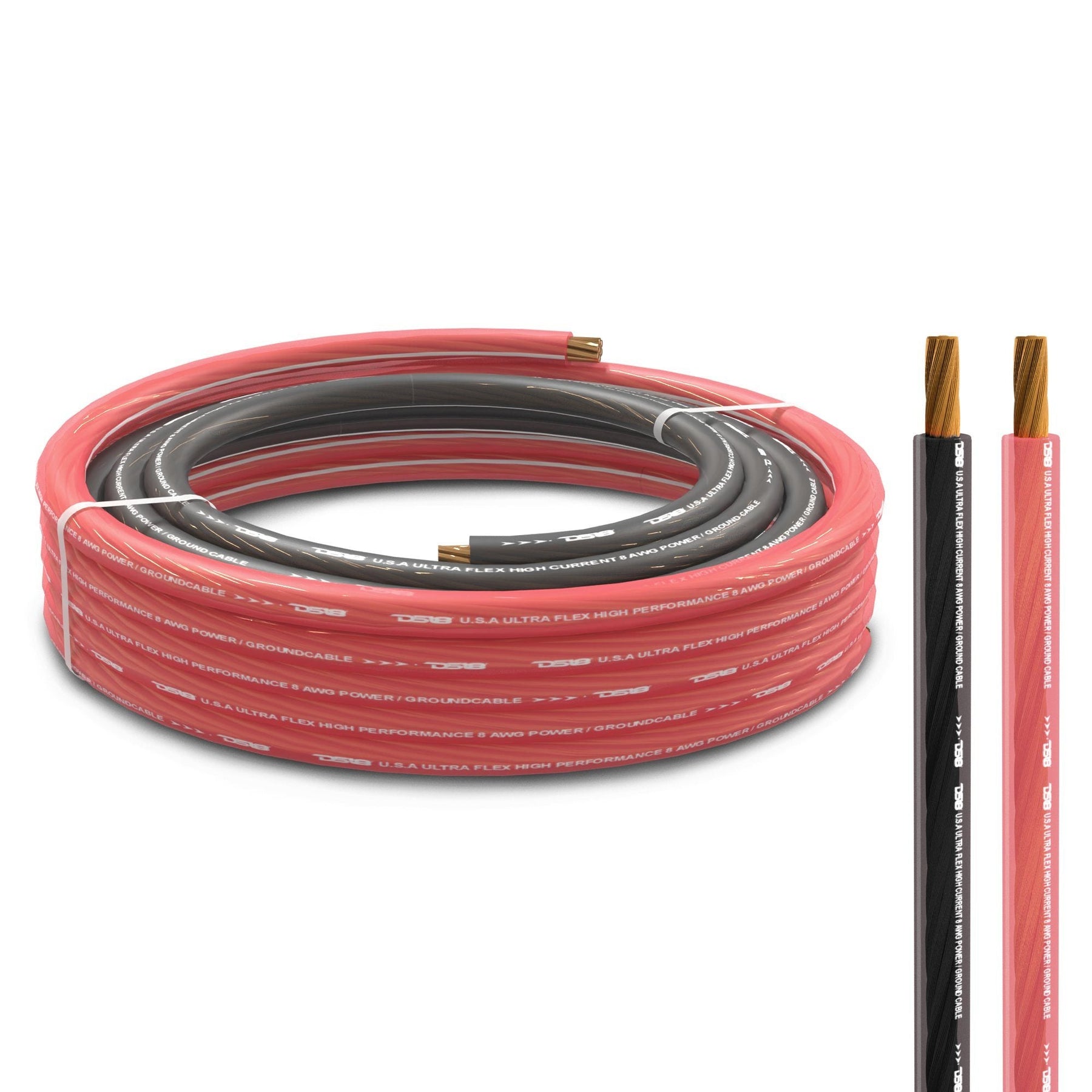 DS18 PW-4GA-5BK/20RD 4-GA Ultra Flex Power Wire 5ft Black And 20ft Red