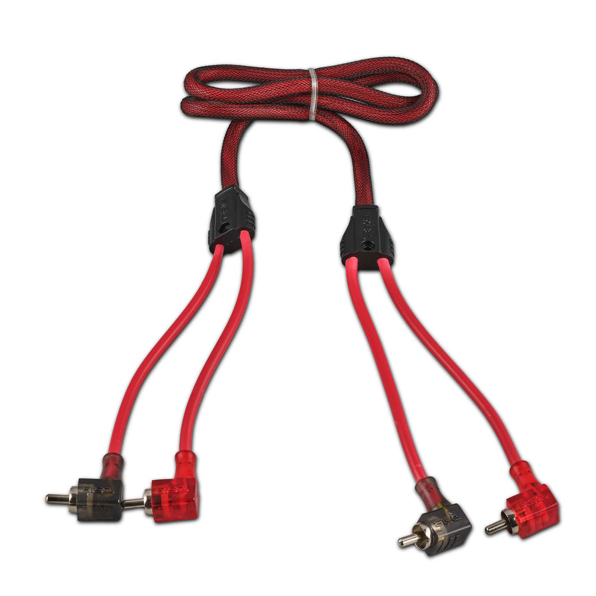 DS18 100% OFC Ultra Flex 2-Channel RCA with 90 Degree Ends, Dual
