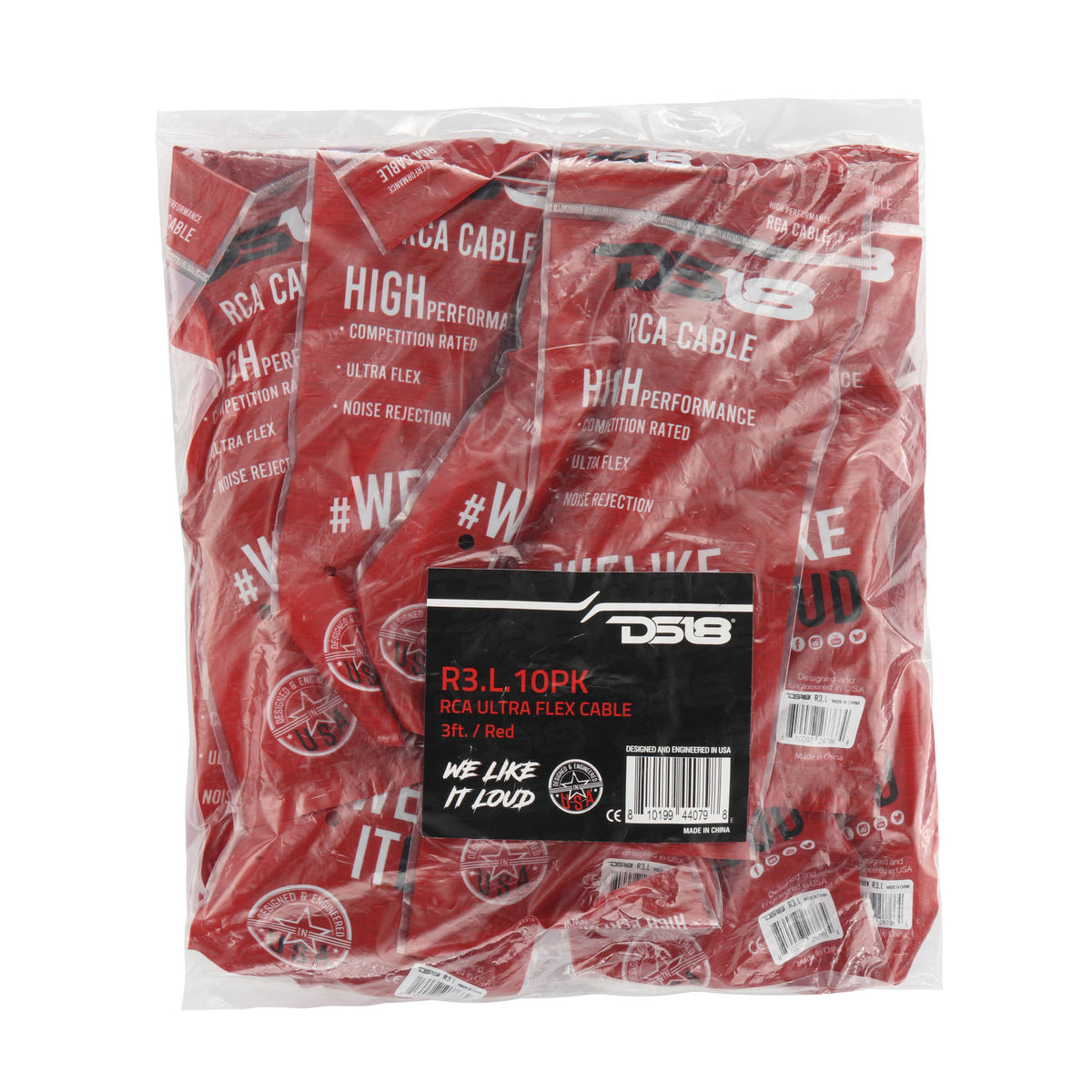 RCA 3 Feet with "L" Tips 10 Pack
