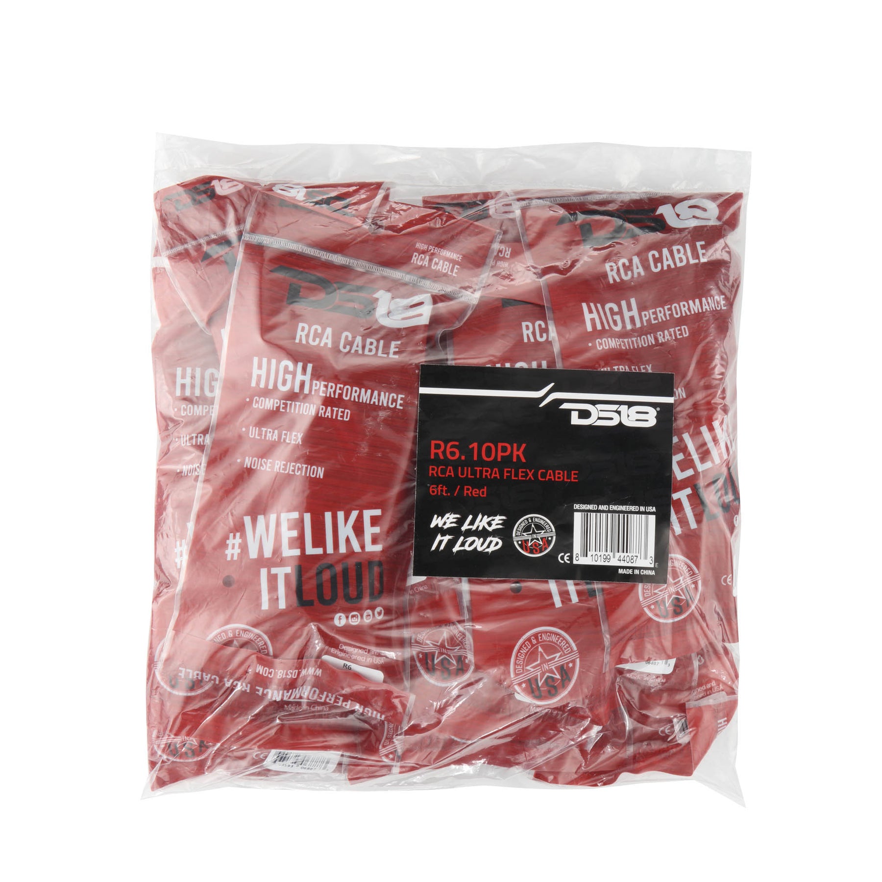 Level 2 RCA 100% Copper OFC 6 Feet - Pack 10 pieces