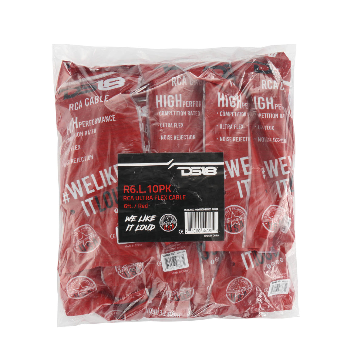 RCA 6 Feet with "L" Tips 10 Pack