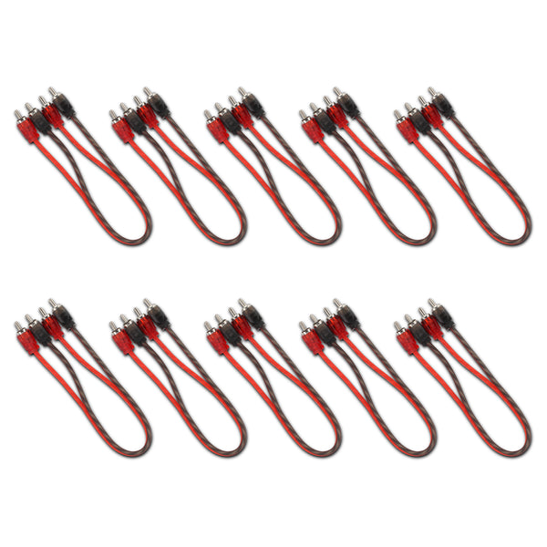 DS18 1FT Ultra Flex 100% OFC RCA Cable Wire – 10-Pack