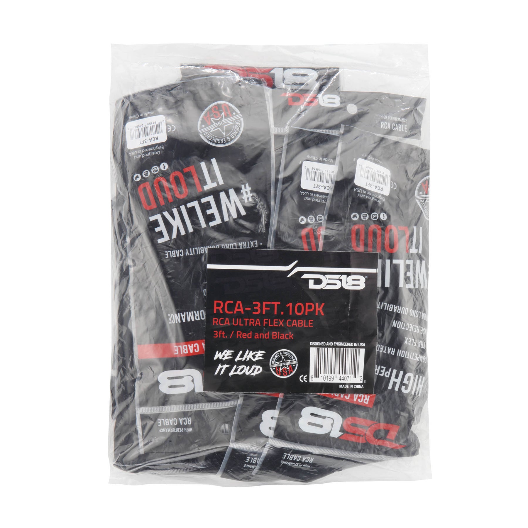 3FT Ultra Flex 100% OFC RCA Cable Wire – 10-Pack