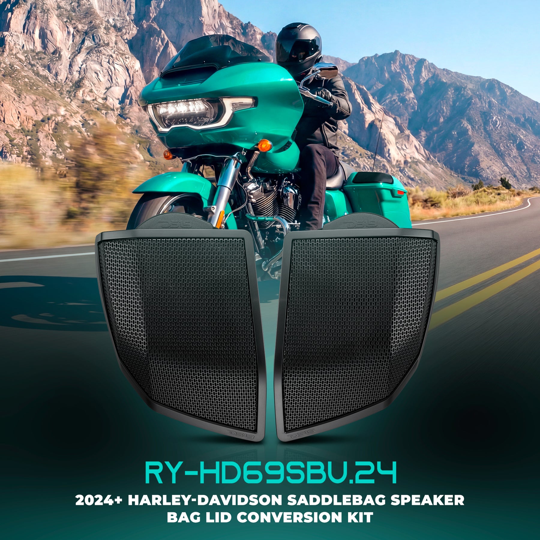Kit de conversión de tapa de altavoz para alforjas Harley-Davidson para modelos 2024+