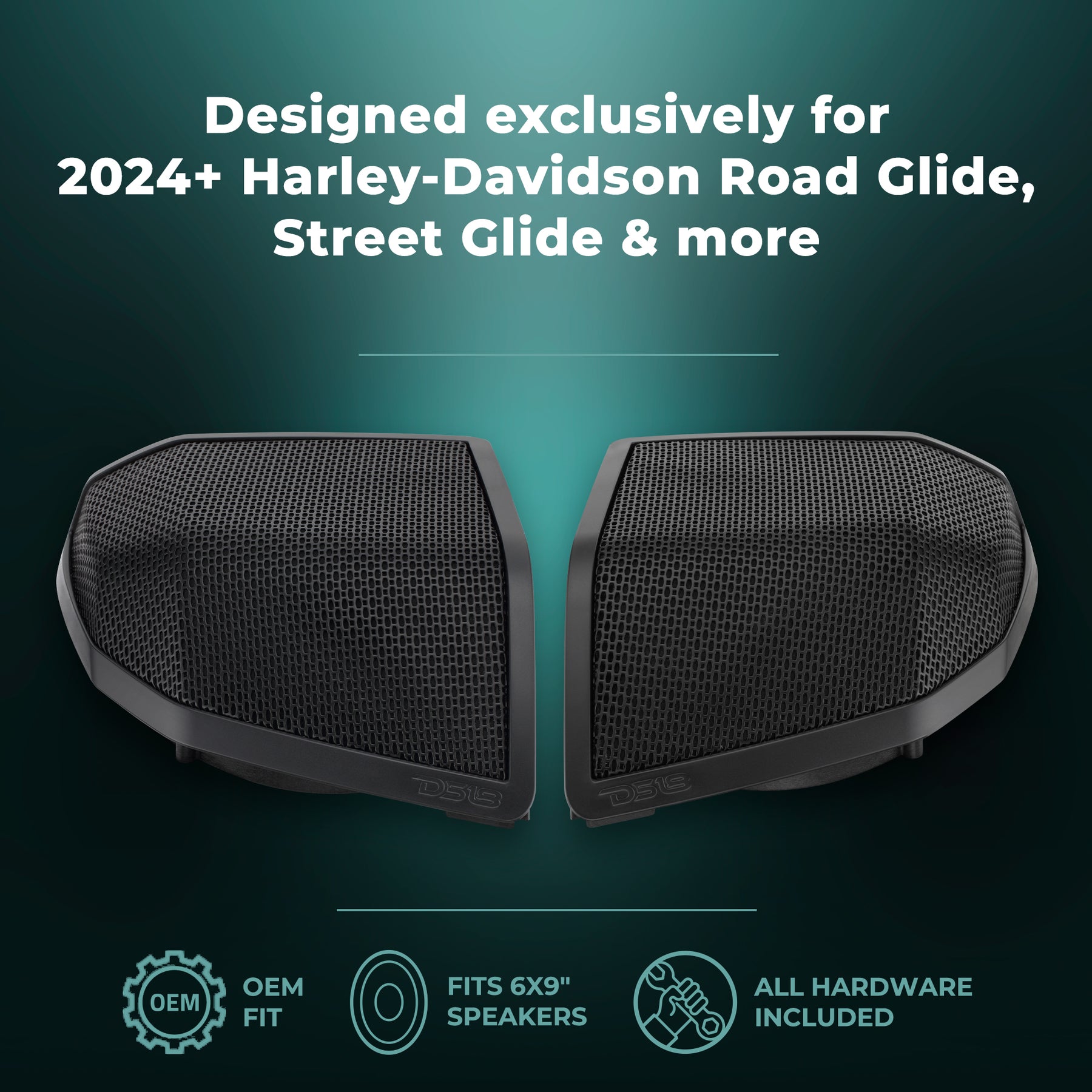 Kit de conversión de tapa de altavoz para alforjas Harley-Davidson para modelos 2024+