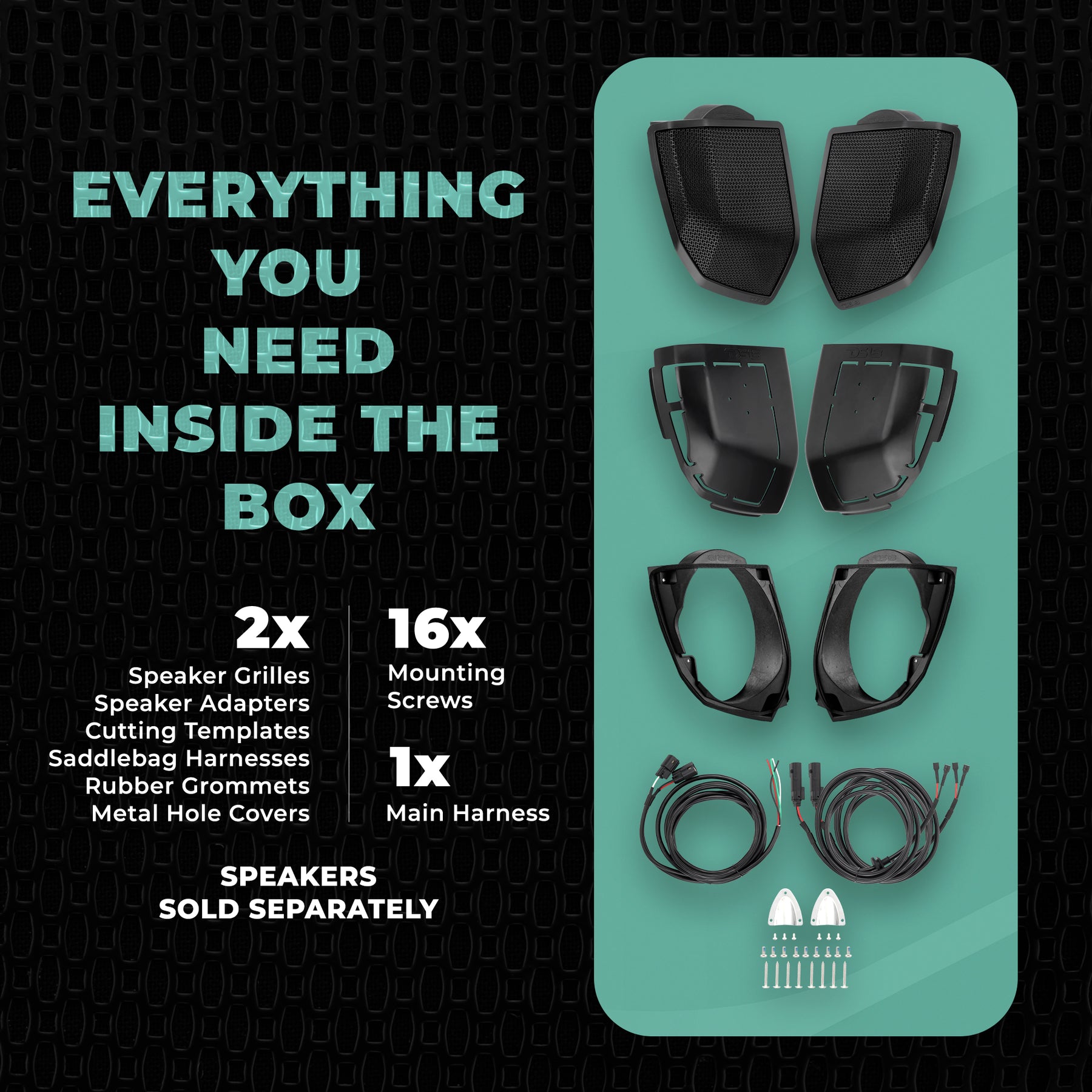 Kit de conversión de tapa de altavoz para alforjas Harley-Davidson para modelos 2024+