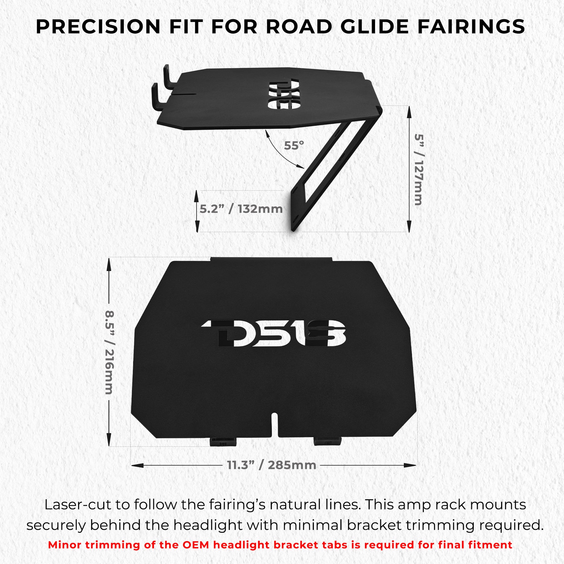 Harley-Davidson Road Glide Amplifier Rack for models 2014–2023