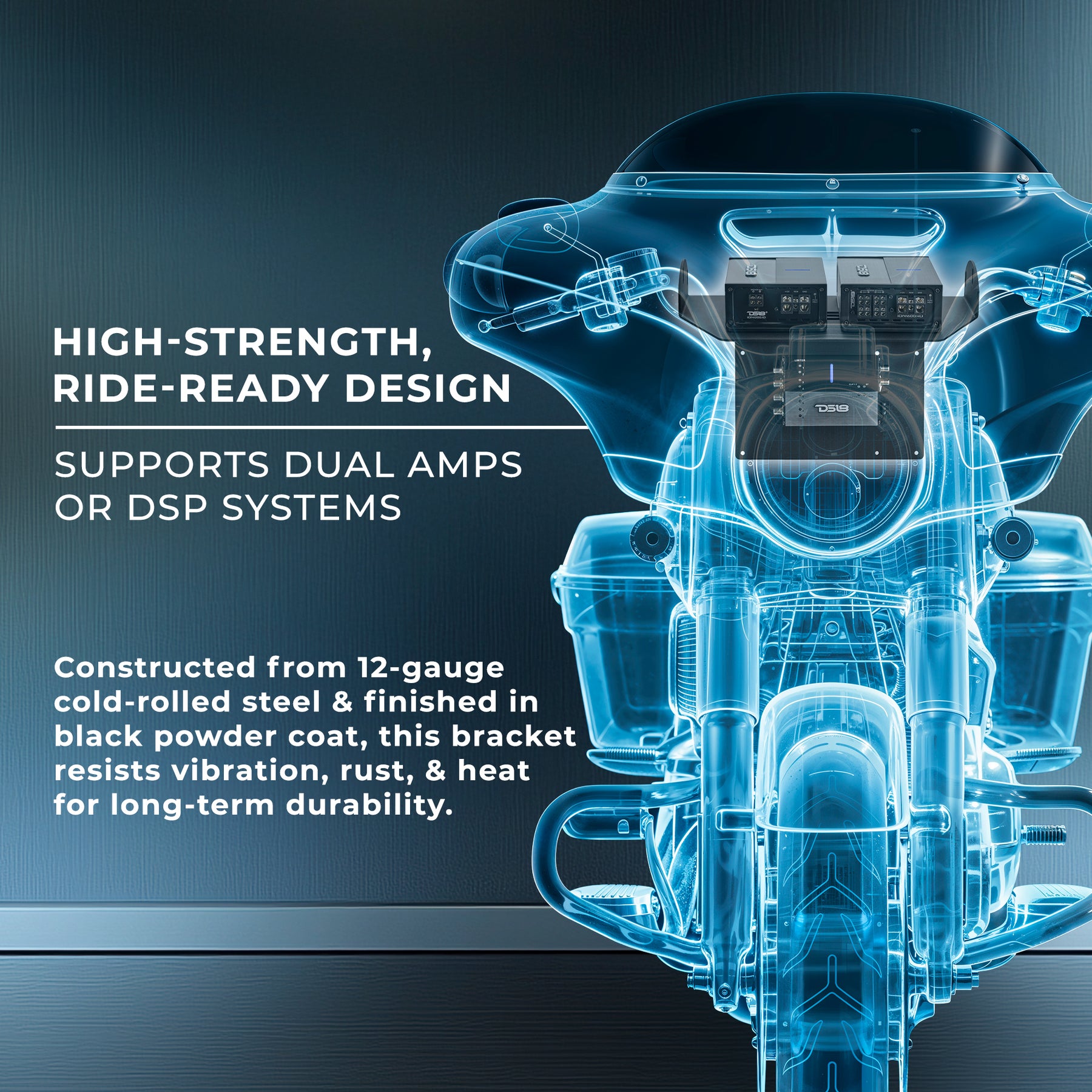 Harley-Davidson Street Glide Amplifier Rack for models 2014–2023