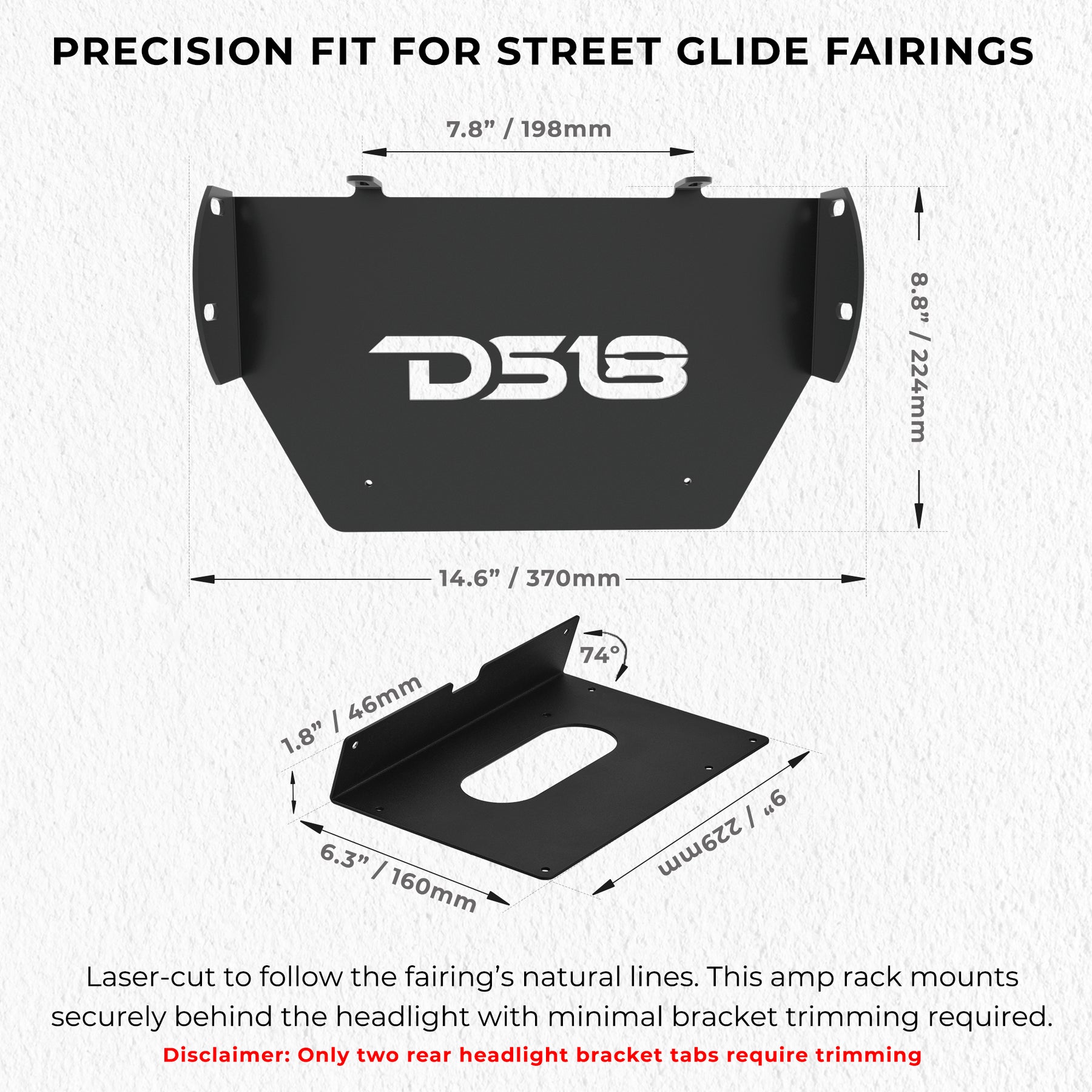 Harley-Davidson Street Glide Amplifier Rack for models 2014–2023
