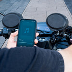 Amplified Handlebar Mount Speaker Pods for Motorcycles with 5.0 Bluetooth