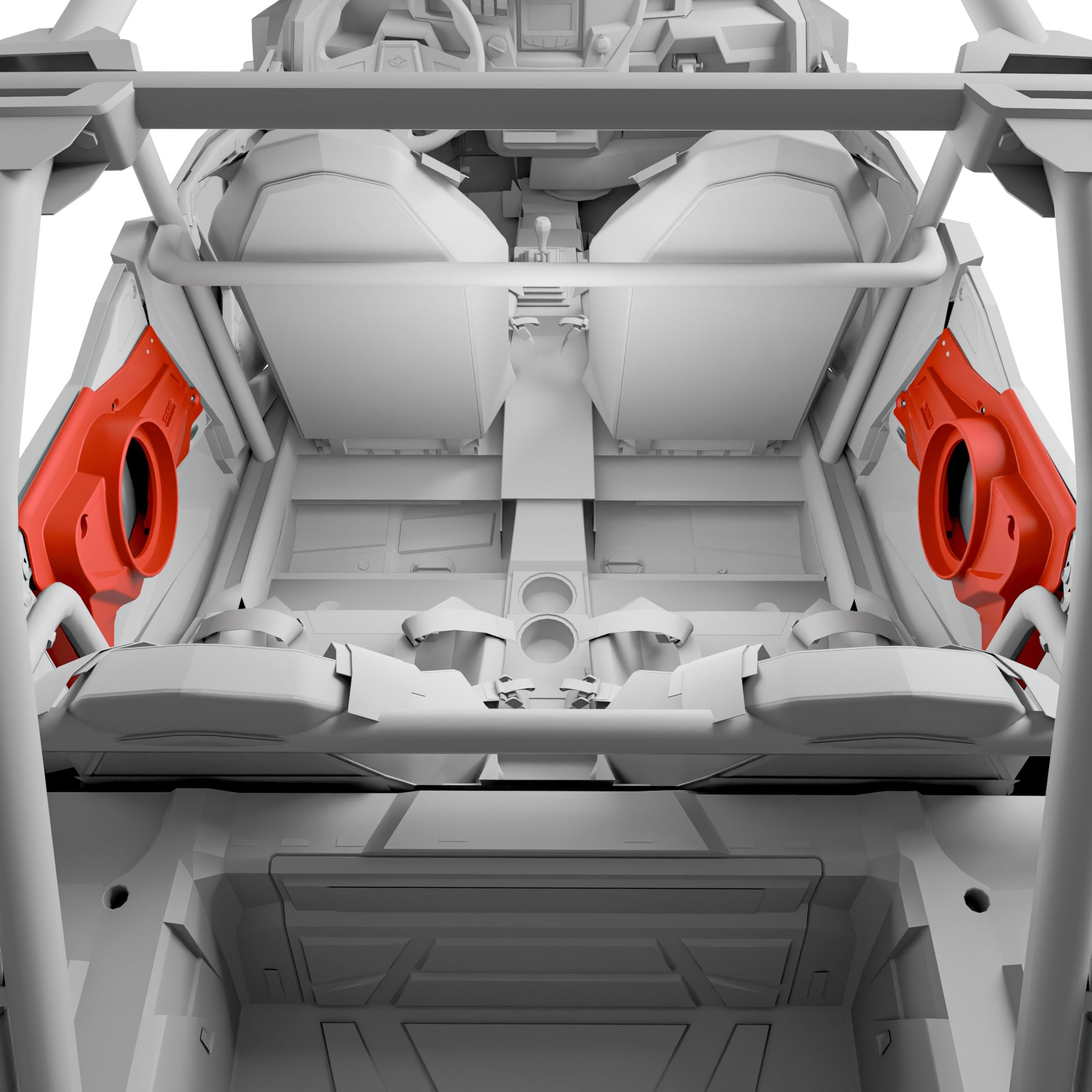 Polaris RZR-XP 2014-2023 Rear Door Panels for 6.5" Speakers with Digital LED Lighting
