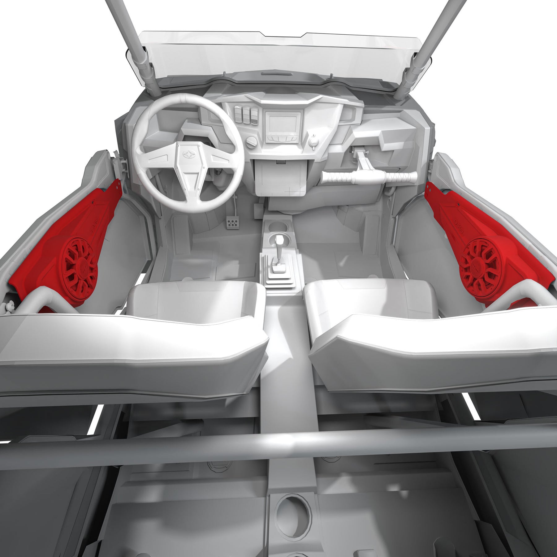 Paneles de puerta delanteros Polaris cargados con altavoces coaxiales NXL-iQ de 6.5" para modelos RZR-XP (2014-2023)
