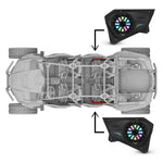 Polaris RZR Rear Door Panels Loaded with NXL-IQ/BK 8" Coaxial Speakers