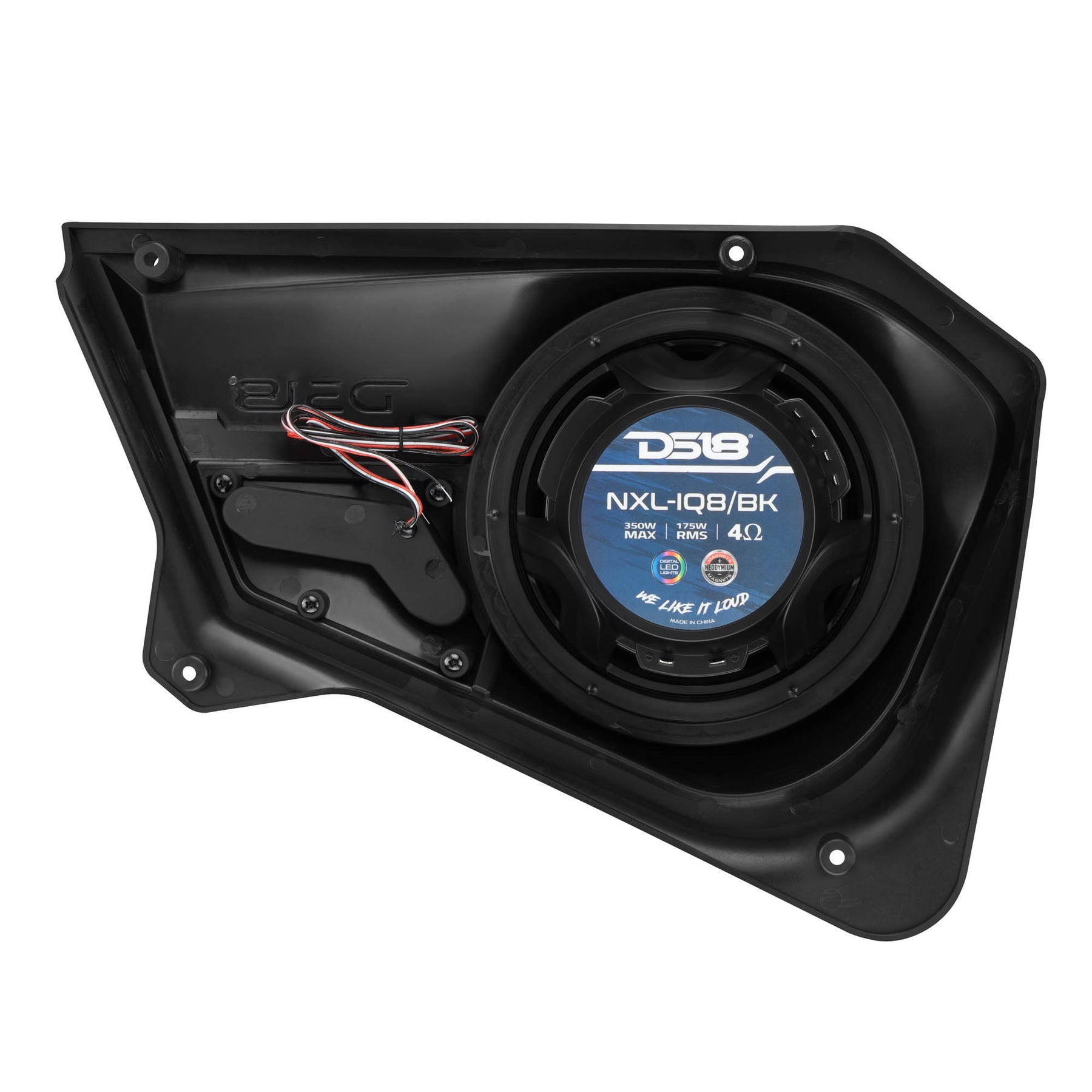 Polaris RZR Rear Door Panels Loaded with NXL-IQ/BK 8" Coaxial Speakers