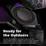 Caja de subwoofer de 10” bajo salpicadero para Polaris RZR Pro (2020–2024) – GEN-X10.4DCF cargado | 600 W RMS, doble 4 ohmios | Resistente al agua IP65