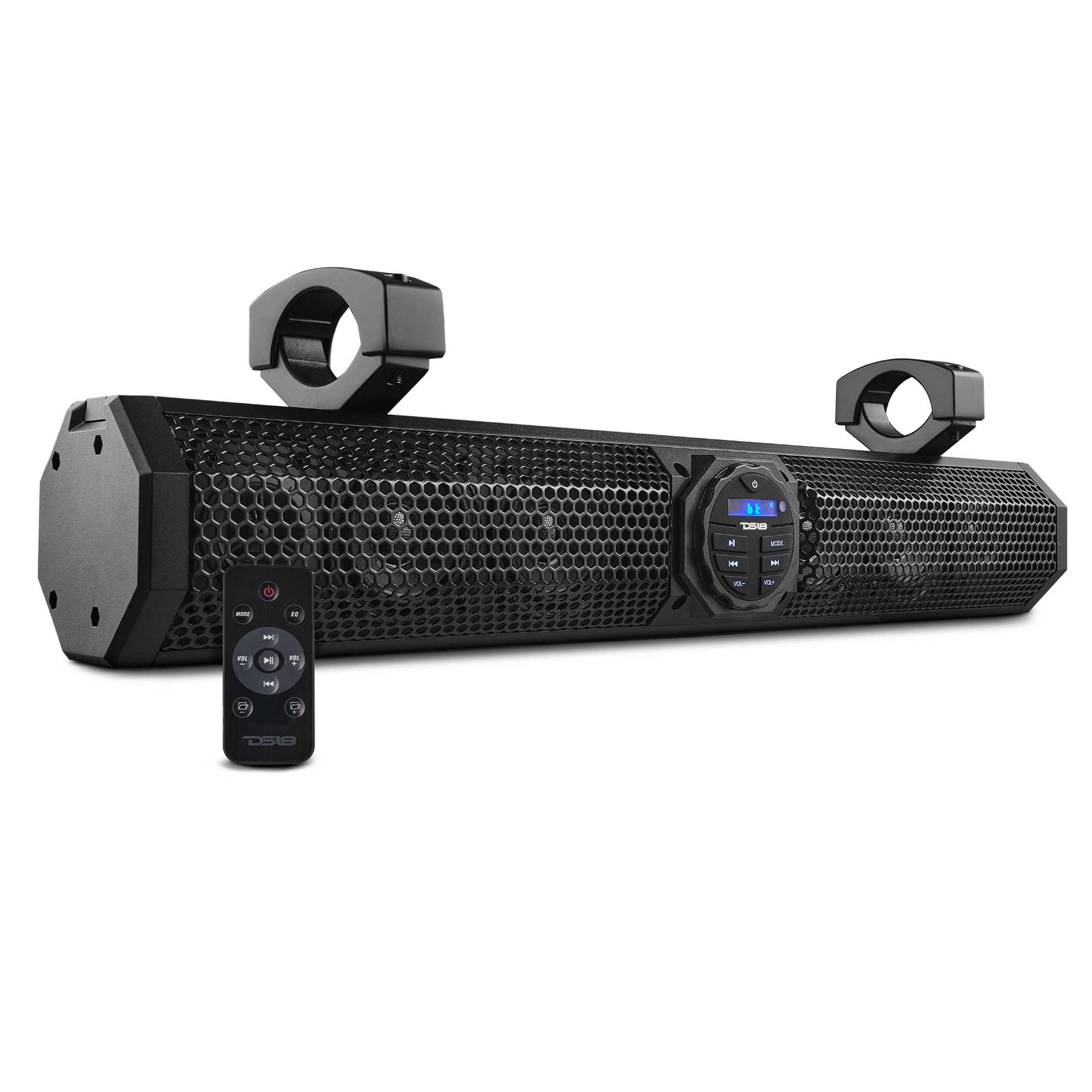 24" Marine Sound Bar Speaker System, 6 Speakers 600 Watts, BT v5.0, Rotating Control Panel