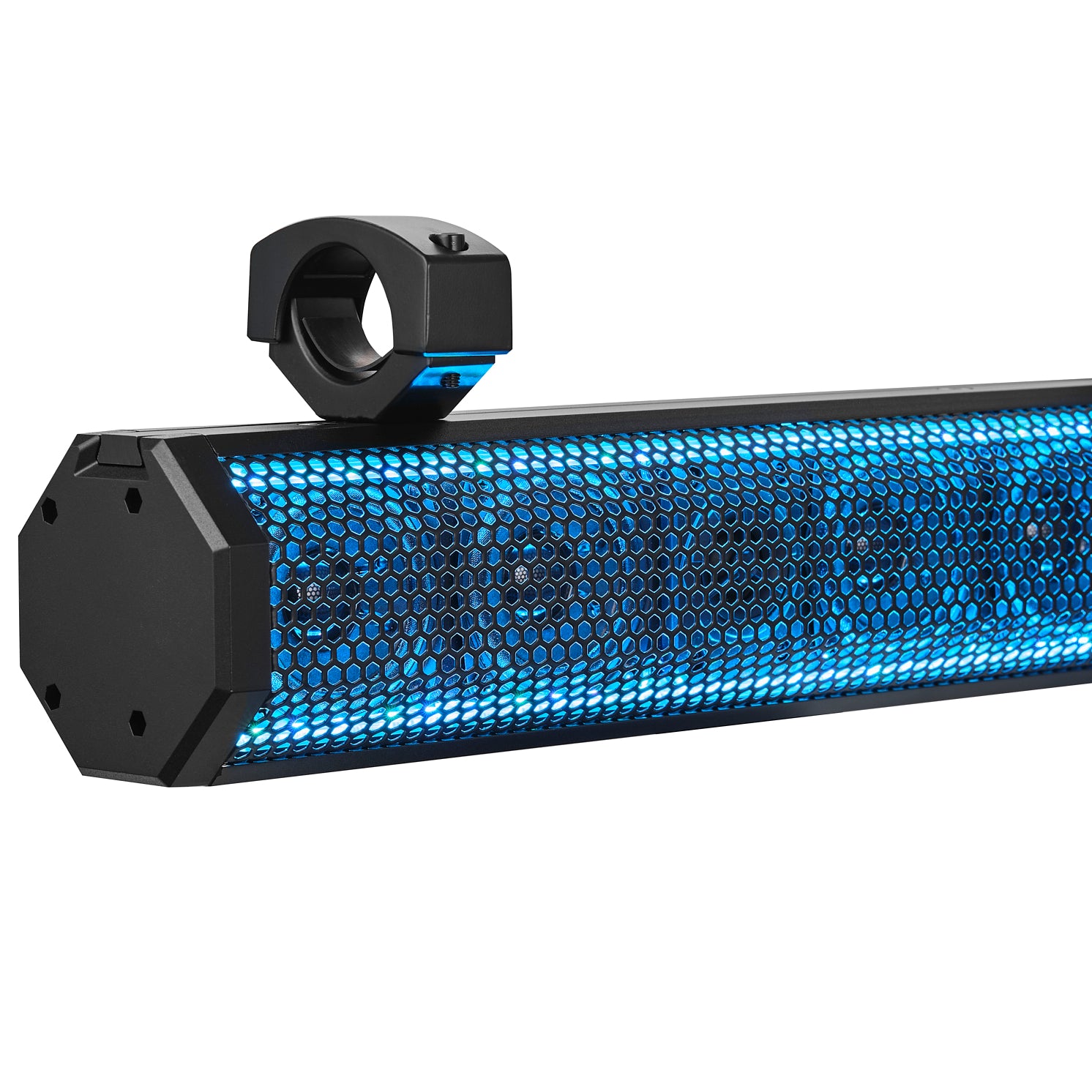 37" Marine Amplified Soundbar with Bluetooth USB & RGB Lighting 10 Speakers 1200 Watts