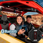 Barra de sonido marina amplificada de 37" con Bluetooth, USB e iluminación RGB, 10 altavoces, 1200 vatios