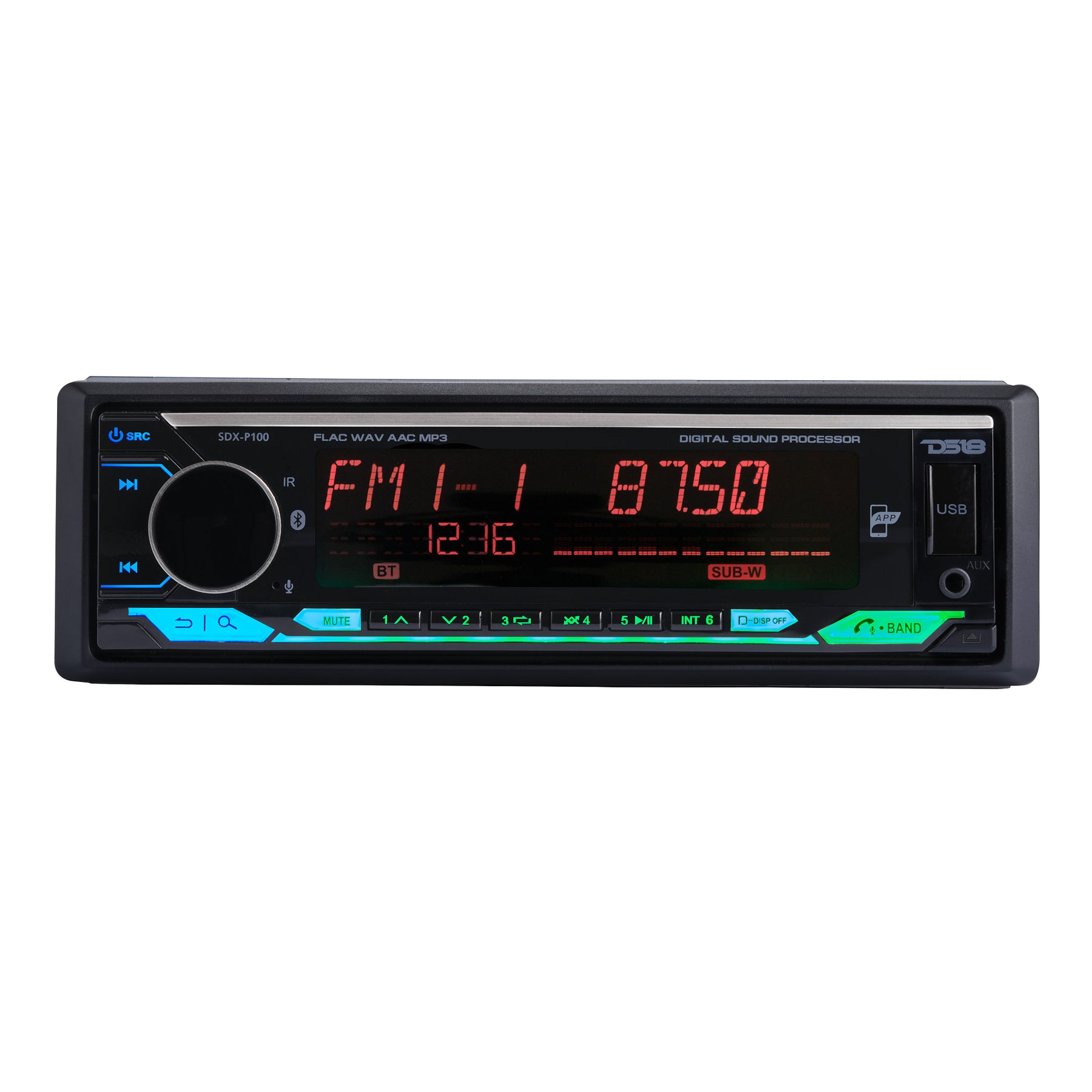 Digital Media Receiver Single Din DSP APP Bluetooth Audio and Calling Head Unit Aux Input USB Mechless AM/FM Radio Receiver 3V