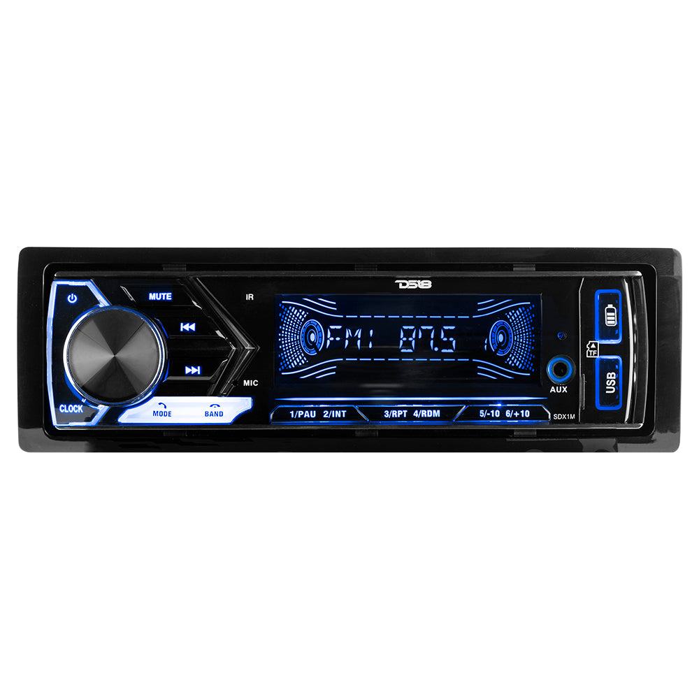 DS18 1 DIN Mechless Bluetooth Radio Car Stereo w/ Remote Usb/aux/sd/am/fm SDX1