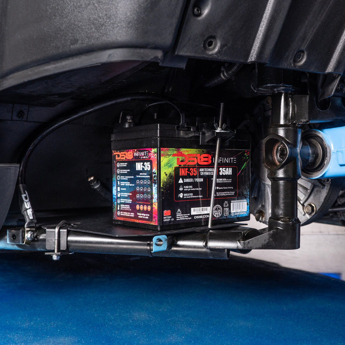 Polaris Slingshot 2020+ Second Battery Mount Kit – Heavy-Duty Auxiliary Battery Tray