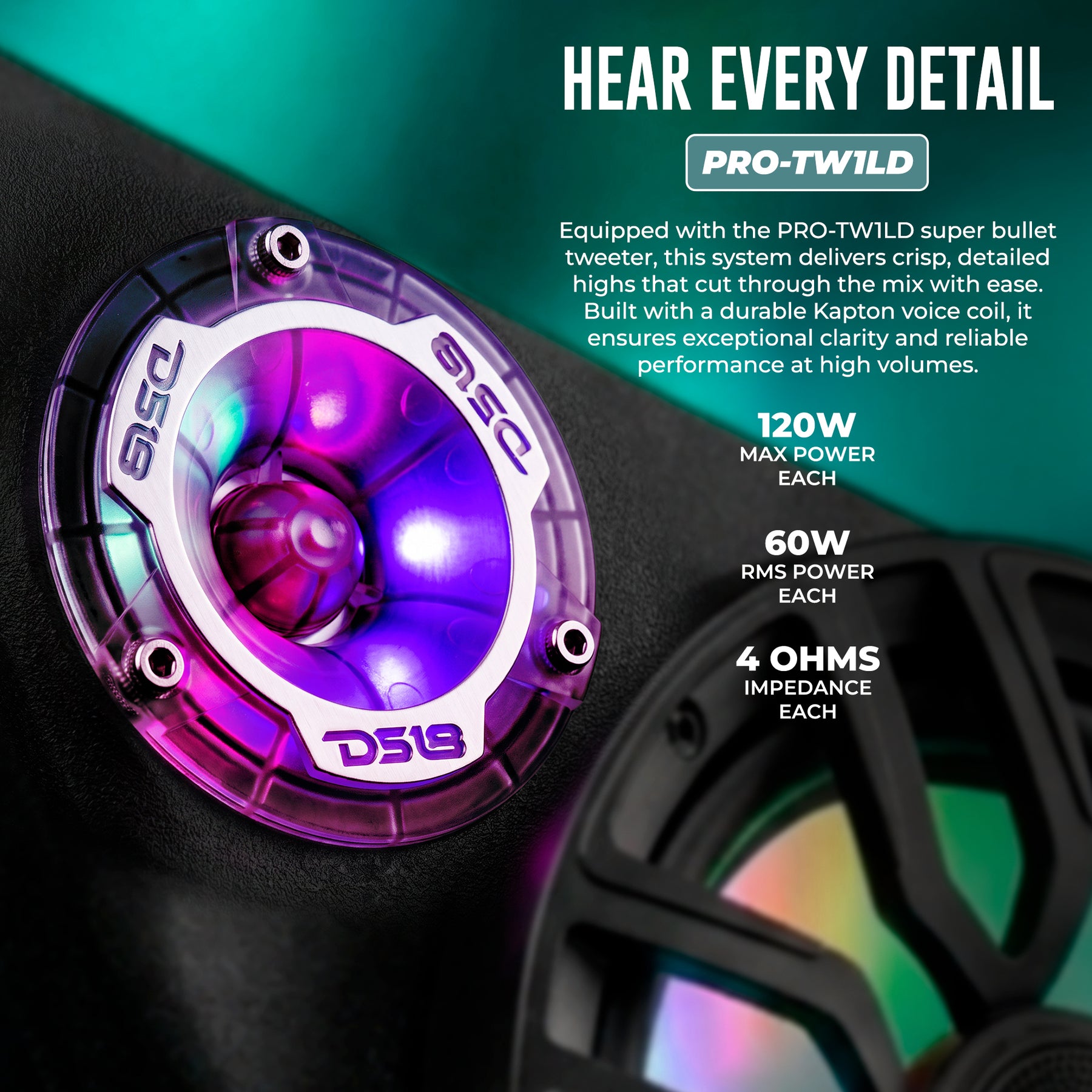Polaris Slingshot Front Kick Panel Speaker Pods – Loaded with 8" NXL-IQ8/BK Speakers, PRO-TW1LD Tweeters & Digital LED Lights | 2020 - Current