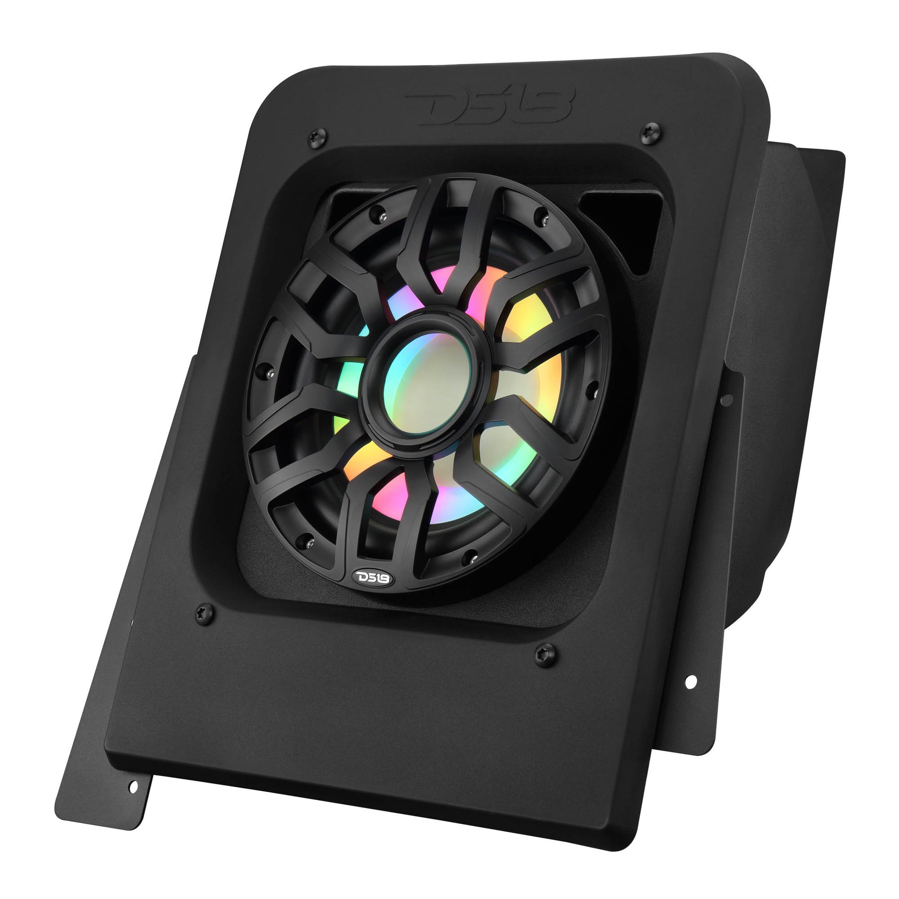 Polaris Slingshot Rear Subwoofer Enclosure Loaded with NXL-IQSUB10/BK and Digital LED Lights | Fits Either Passenger or Driver Side | 2015 - Current